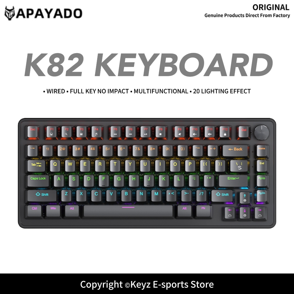 Tablet Accessories Keyboard - K82 75% 휴대용 유선 기계식 키보드