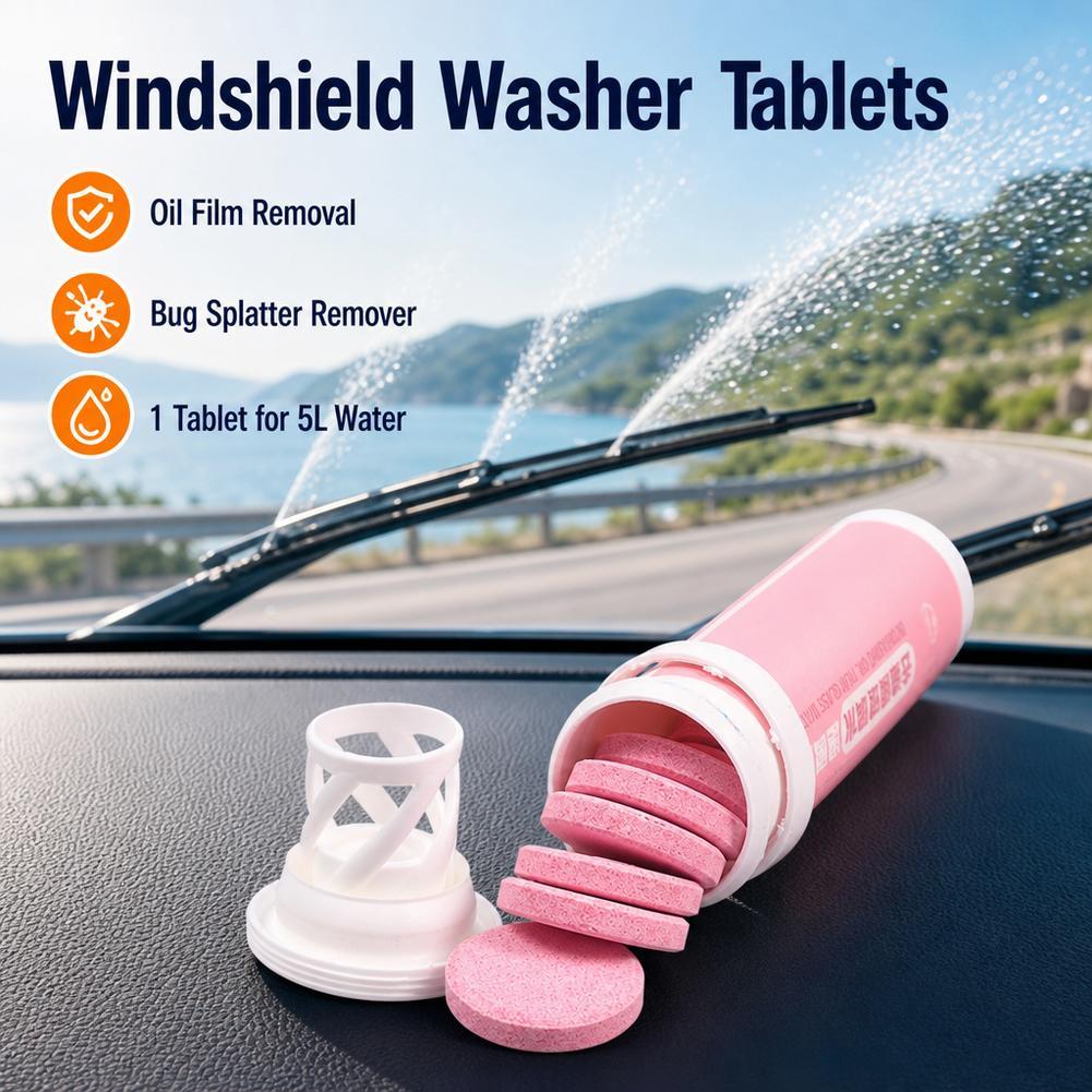 Tablet Car Accessories - 자동차 앞 유리 세정제 발포정, 벌레