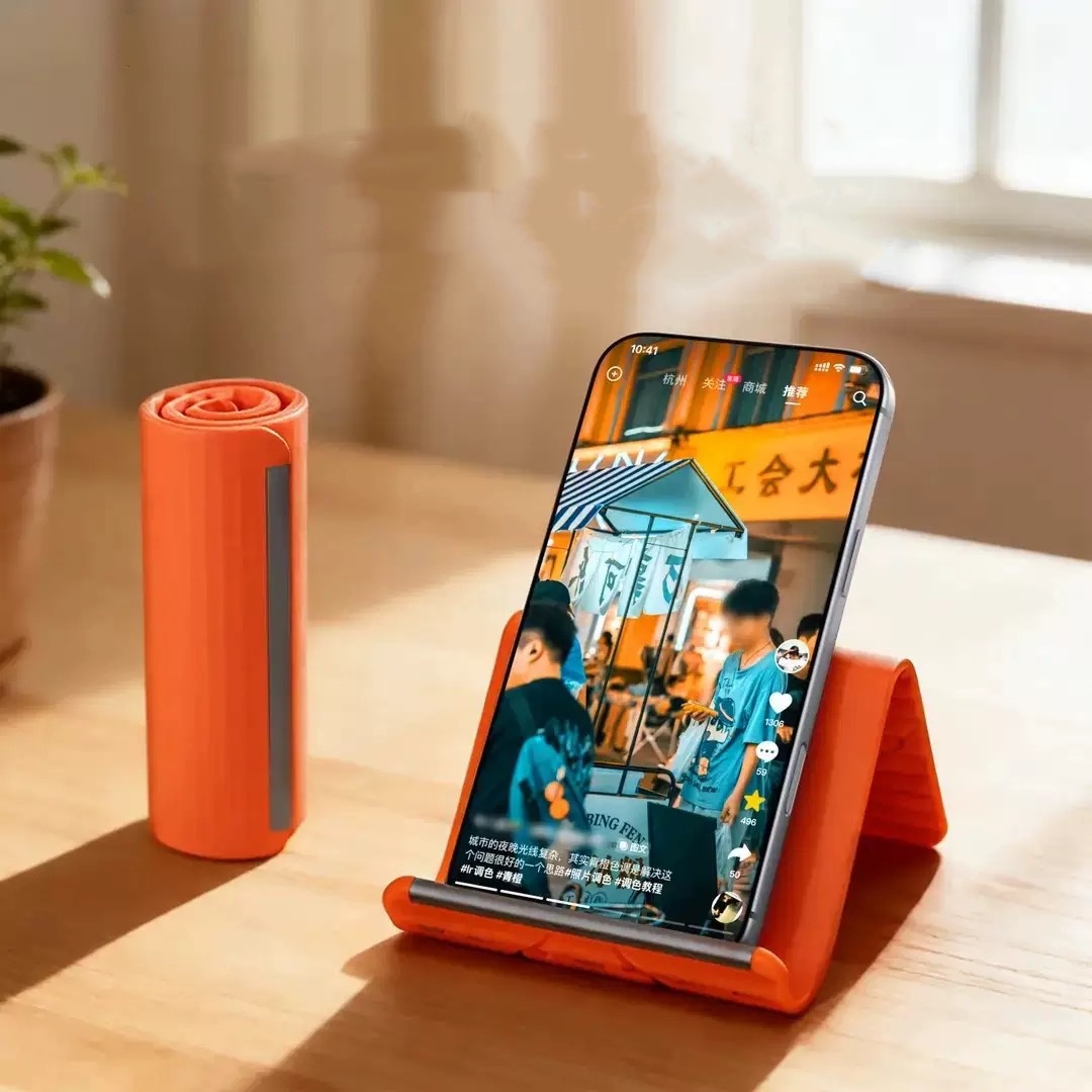 Tablet Holder Accessories - 휴대용 실리콘 폰/태블릿/노트북 거치대, 창의적인 접이식