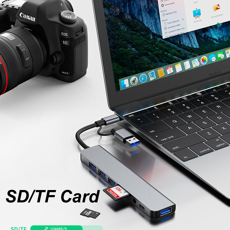 8-in-1 USB 타입-C 3.0 허브 3.5mm 오 - Usb Hub Type C 리뷰 및 가격