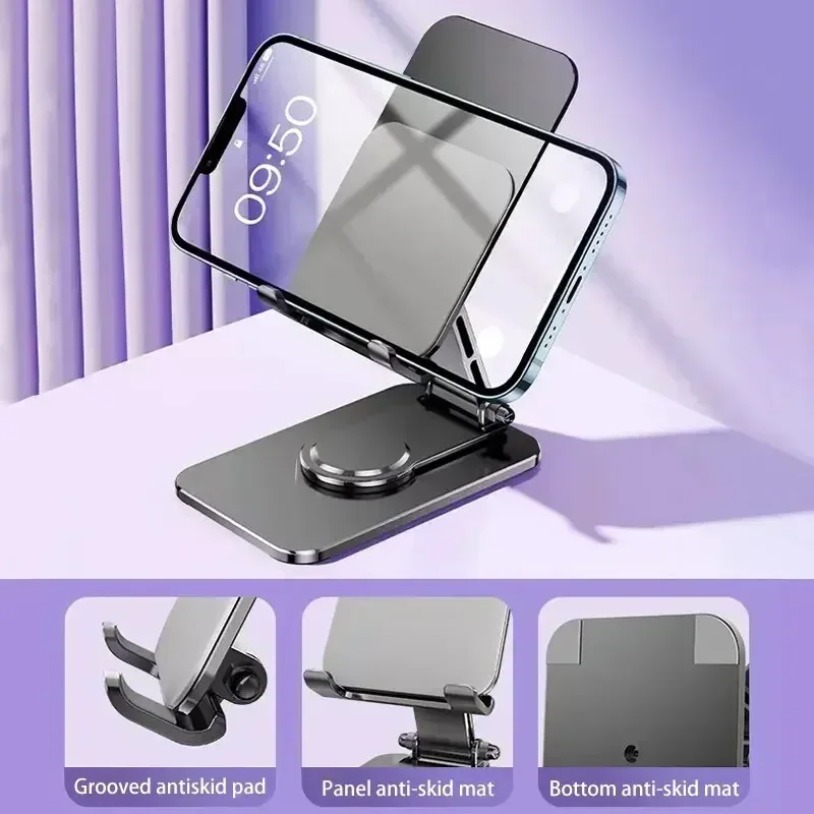 유니버설 메탈 360 °   회전식 휴대폰 태블릿 스탠 - Tablet Holder Accessories 리뷰 및 가격