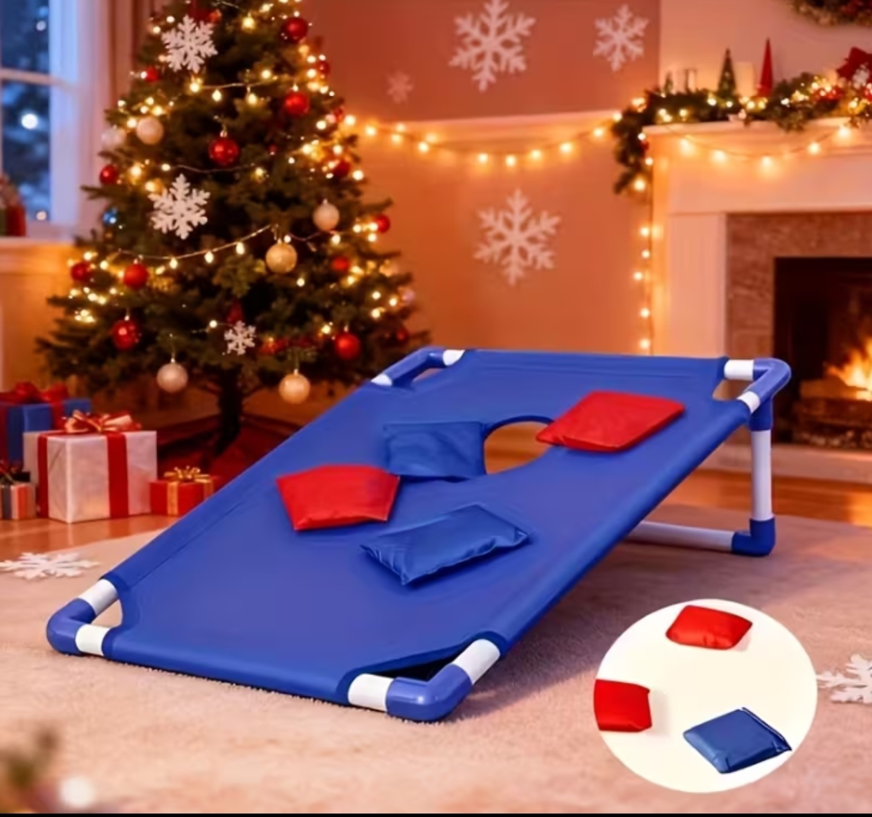 콘홀 게임 세트에는 게임 보드 2개 + 빈백 6개 +  - Kids Tablet With Accessories 리뷰 및 가격