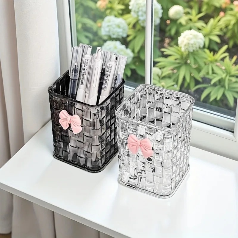 2개 투명 아크릴 눈썹 브러쉬 보관함(리본 포함) -  - Case With Pencil Holder 리뷰 및 가격
