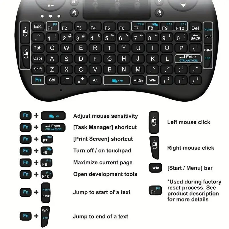 미니 무선 키보드 2.4GHz 백라이트 없음 마우스 터 - Accessories For Android Tablet 리뷰 및 가격