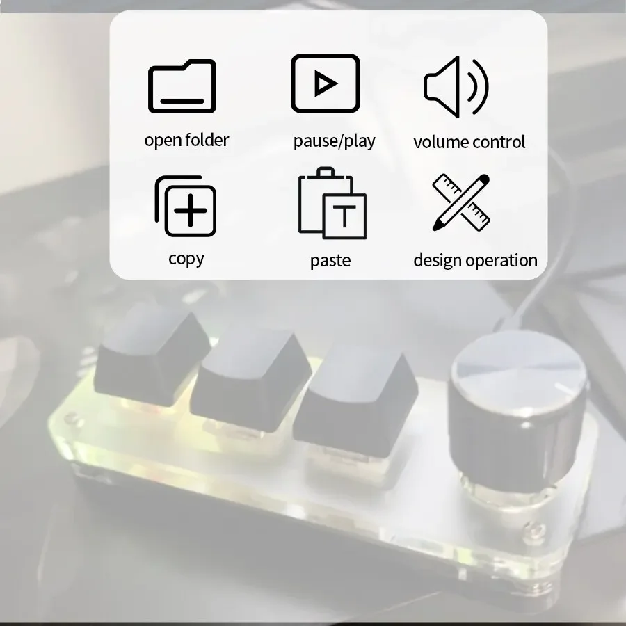 미니 매크로 기계식 키보드 3키 1노브 USB RGB  - Tablet Accessories Keyboard 리뷰 및 가격