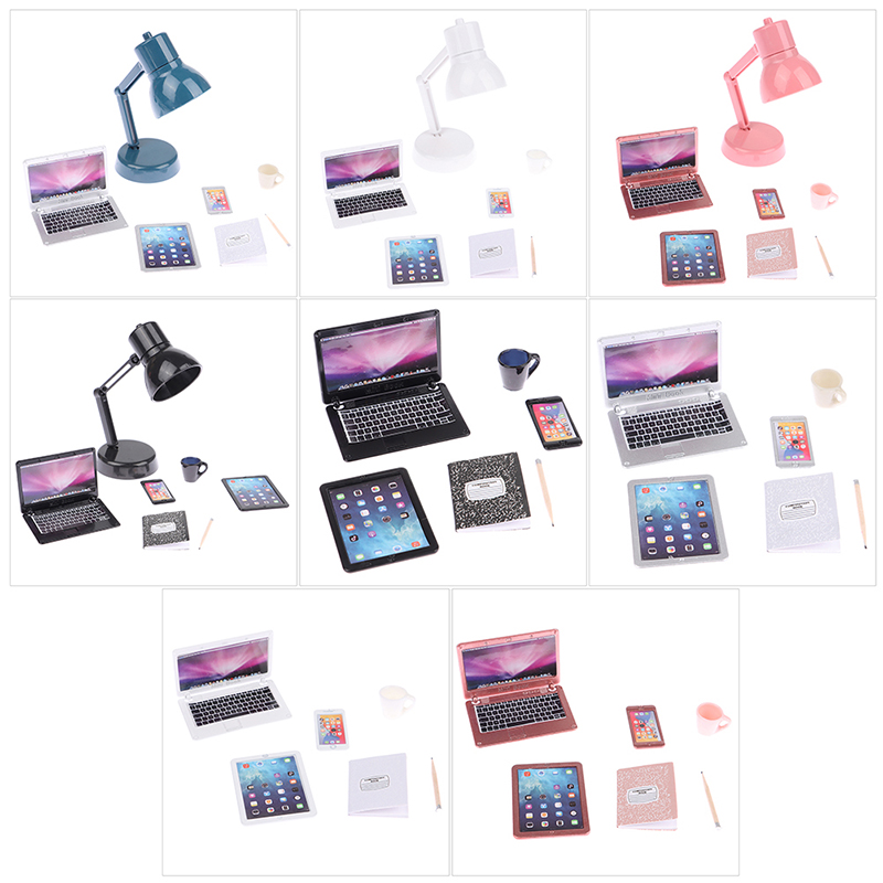 1:12 인형 집 미니어처 노트북 전화 태블릿 책상 램 - Tablet Accessories For Kids 리뷰 및 가격